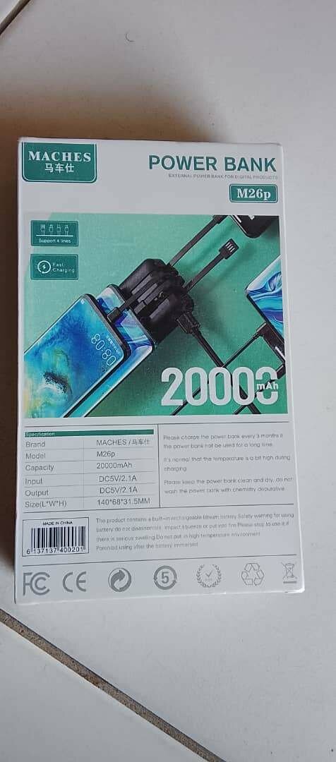 Maches Power Bank 20000mAh
