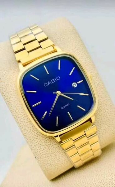 Montre Casio Or Fond Bleu