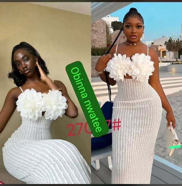 Robe élégante en tricot blanc