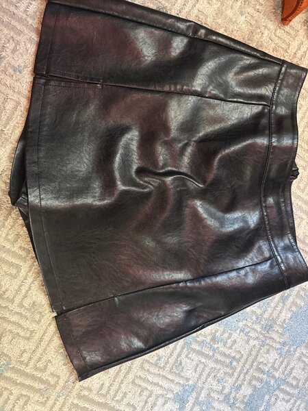 Юбка- шорты кожа