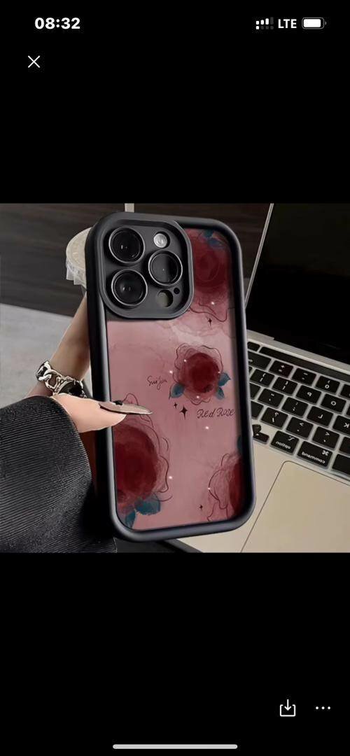 Coque iPhone Motif Fleur Rouge