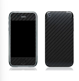 Iphone 3G Black Carbon Fiber Texture Mobile Skin