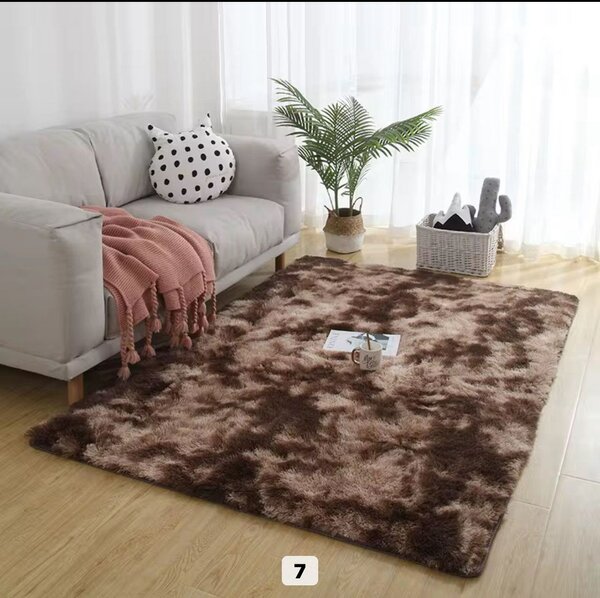 Tapis moelleux marron 1m60/2m6