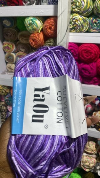 Suevelvet cotton yarn