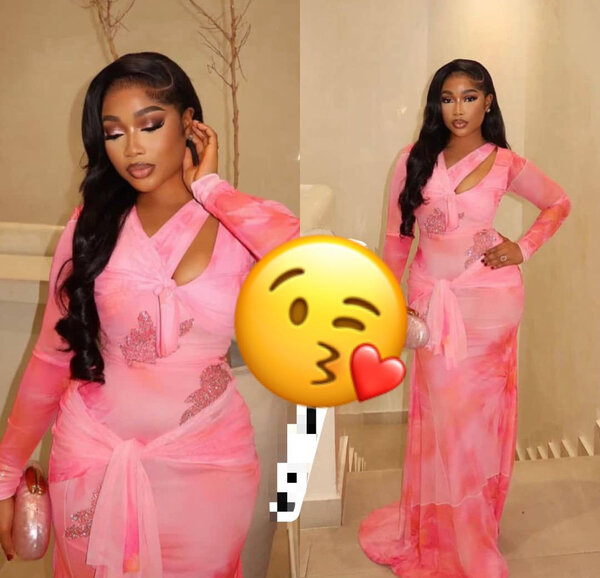 Robe longue rose élégante