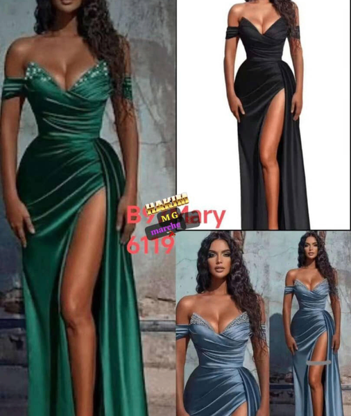 Robe de soirée glamour fendue