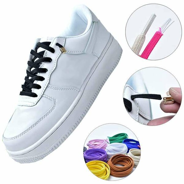 Lacet de chaussures à fermeture par pression