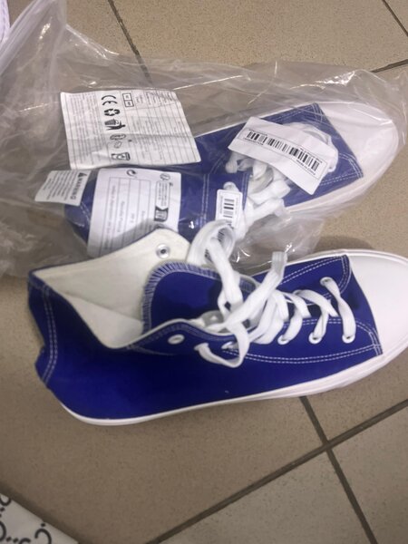 Blue High-Top Sneakers