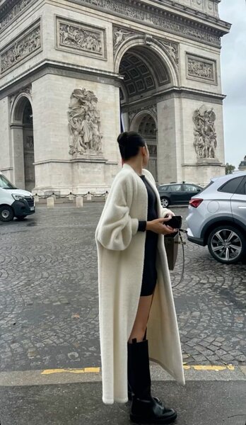 Кардиган Длинный Белый