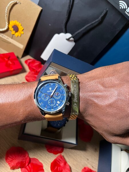 Montre homme chronographe cuir