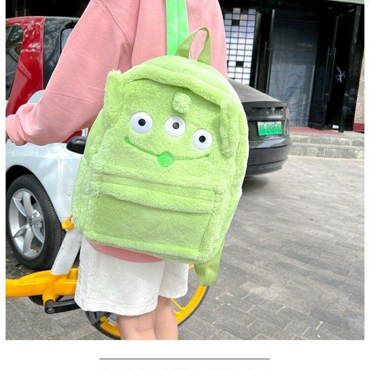 Sac à dos peluche Alien vert