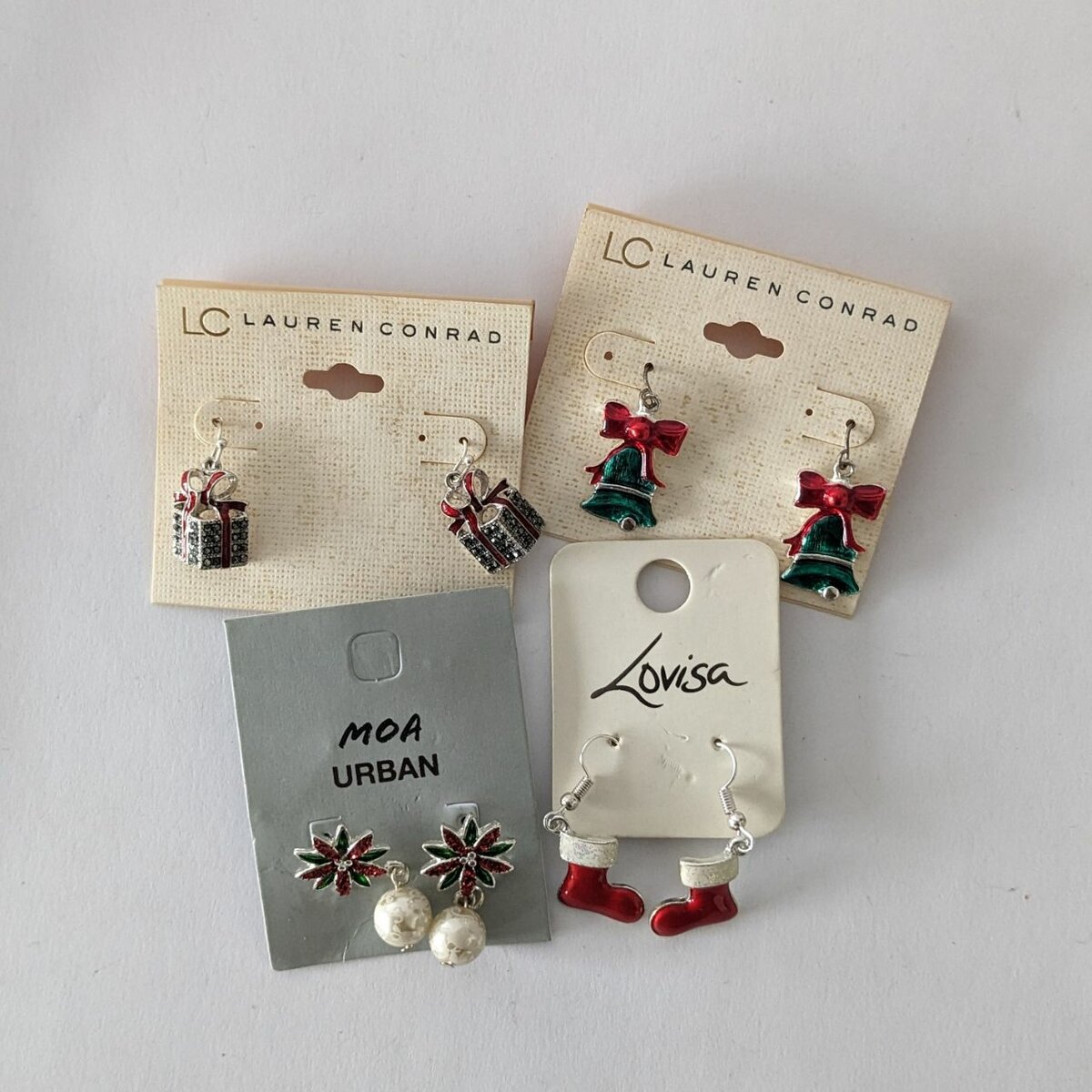 4 Piece Christmas Earrings
