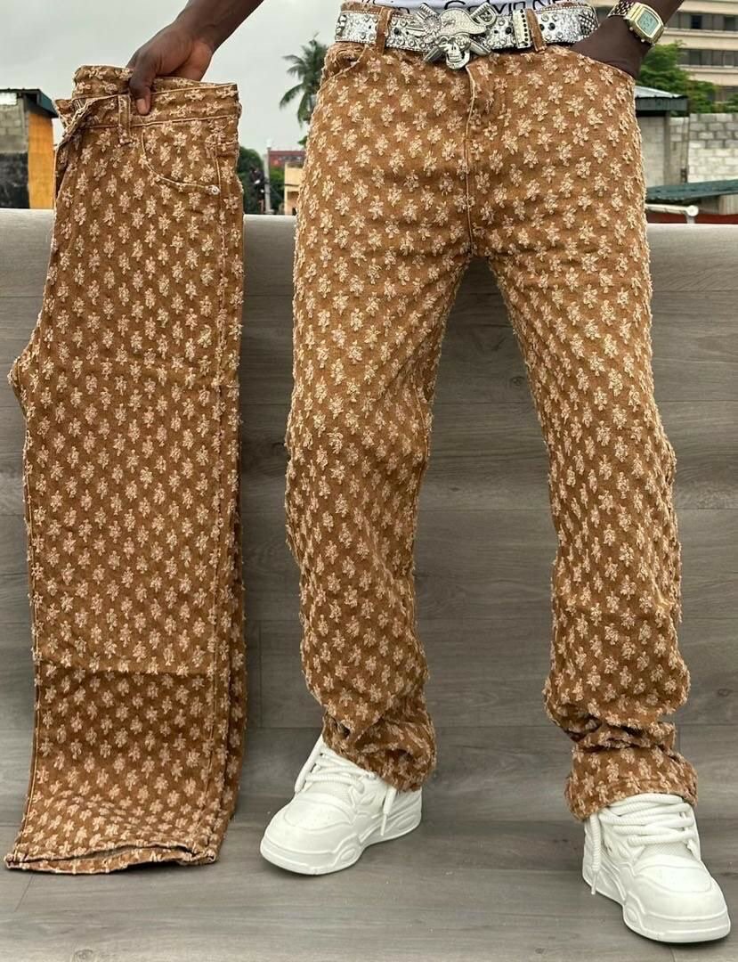 Pantalons en jean imprimé tendance