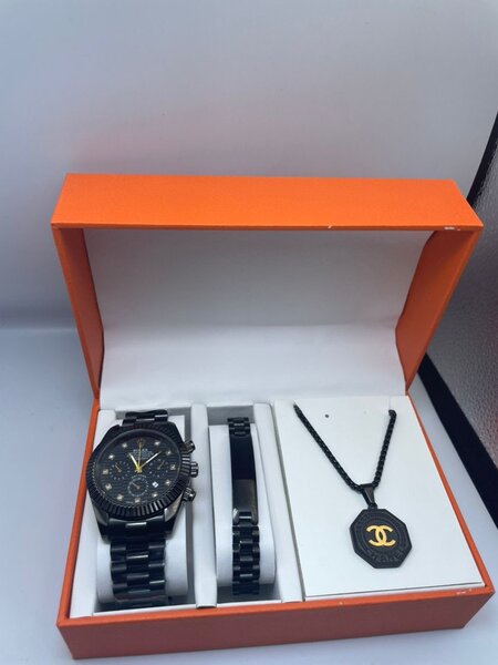 Ensemble montre noir élégant