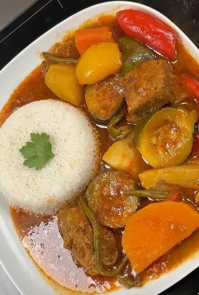 Riz a la sauce légume