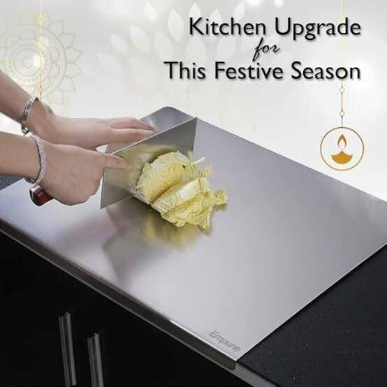 Stainless Steel vegetable cutting and Kneeding board kitchen
