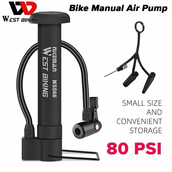 Pompe à vélo manuelle compacte