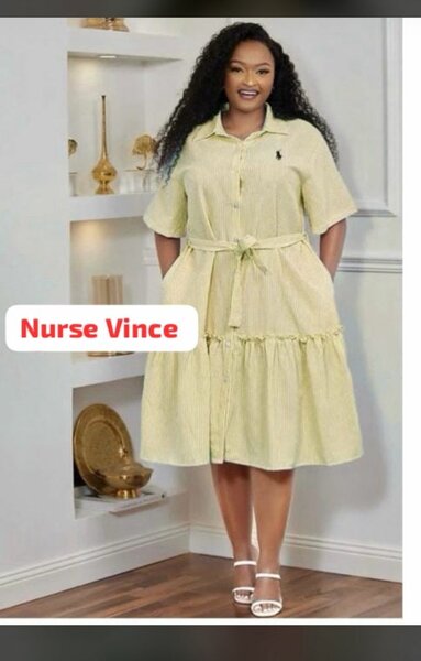 Robe mi-longue en coton chic