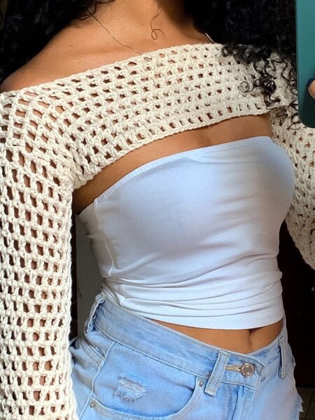 Boléro crochet élégant