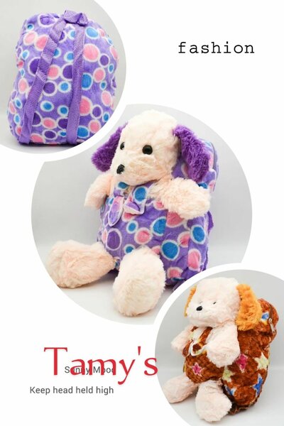 Sac à dos peluche chien enfant