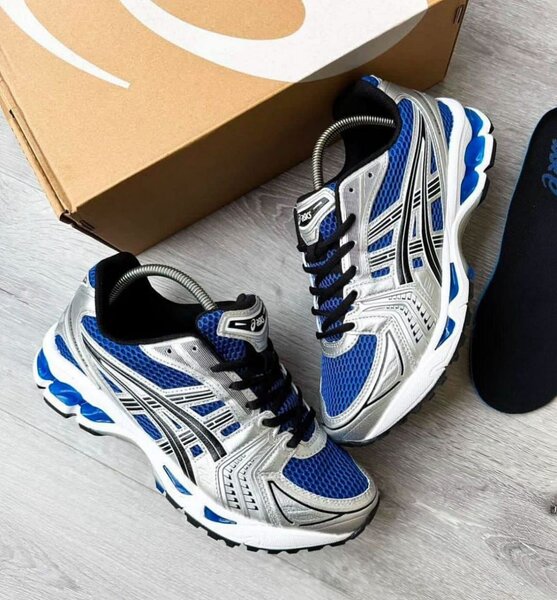 Chaussures de course bleu-argent