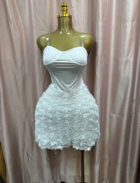 Robe Élégante en Dentelle Blanche