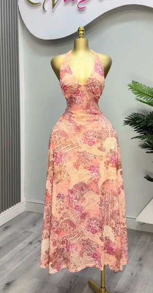Robe longue imprimée été