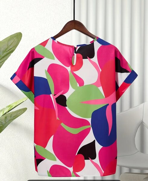 Blouse Imprimée Colorée Femme