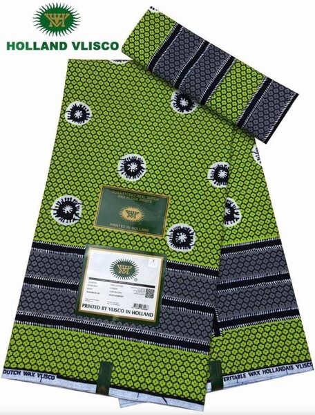 Tissu Wax Holland Vlisco Vert