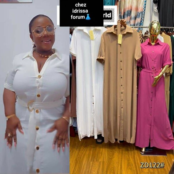 Robe Chemise Élégante Boutonnée