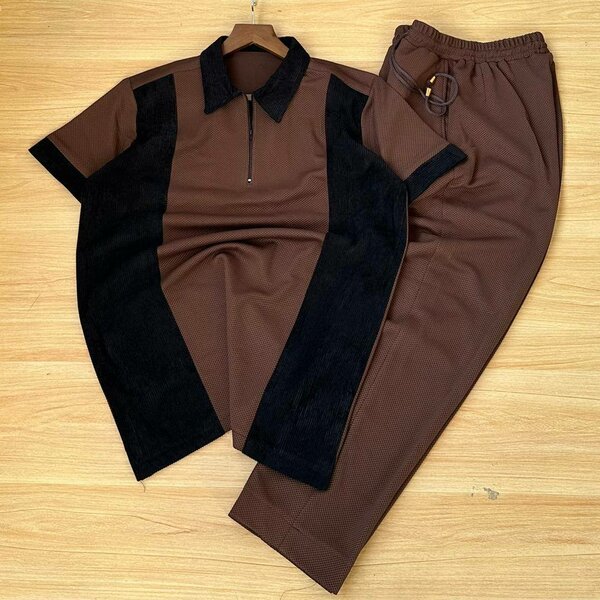 Solid fashion top and down