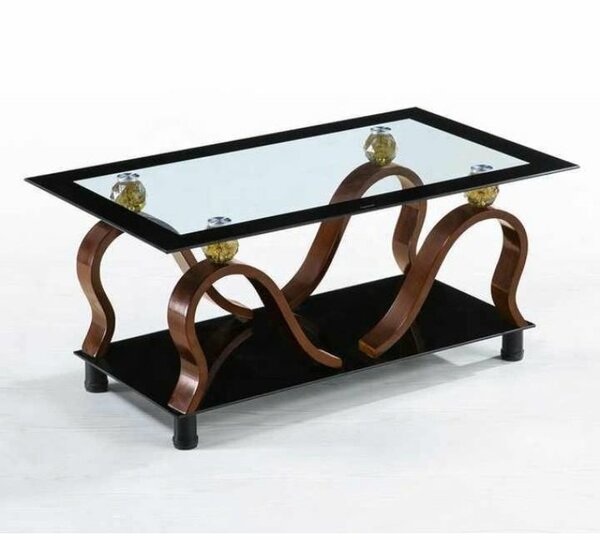 Modern Glass Wood Center Table Centre Table