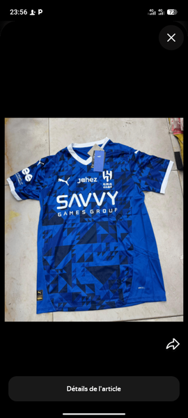 Maillot de football bleu