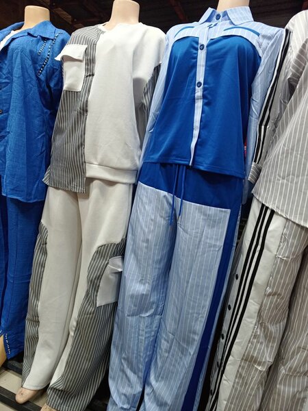 Pyjama femme en coton rayé