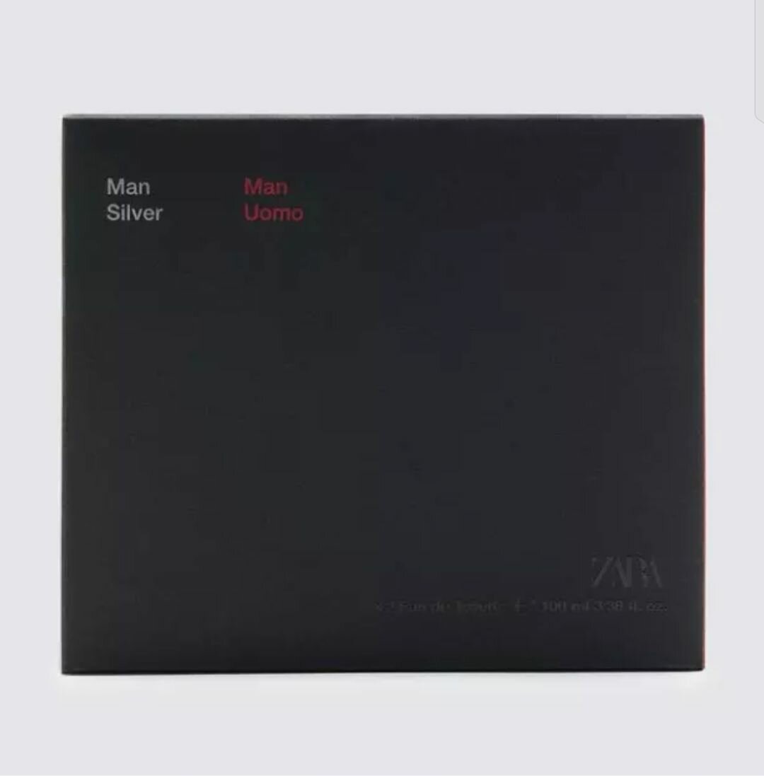 ZARA Man Silver and Man Uomo EDT Duo Set 2 x 100 ml.