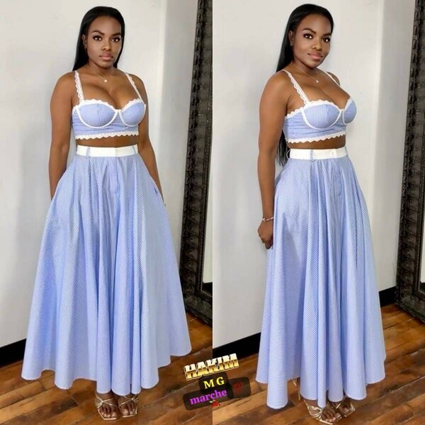 Ensemble Jupe Top Élégant