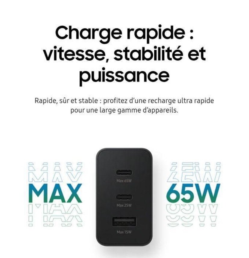 Boîtier Trio ultra Rapide 65W