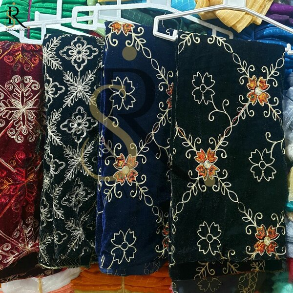 Ladies Velvet Karhai Shawl