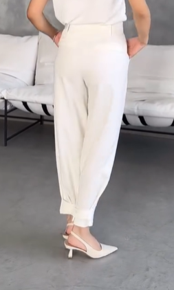 Стильные классические брюки от ZARA белые