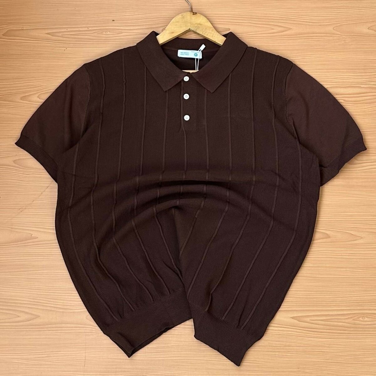 Regular Fit Textured-Knit Polo Shirt