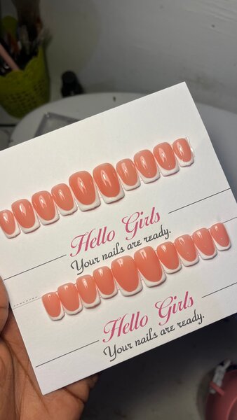 Faux Ongles Colle Rose