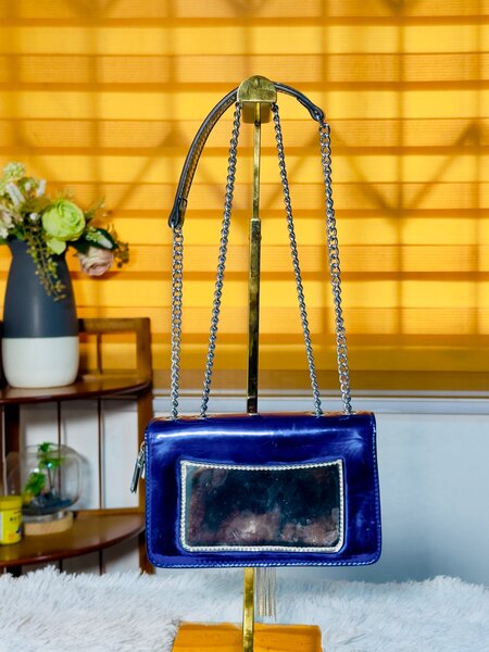 Blue mirror sidebag