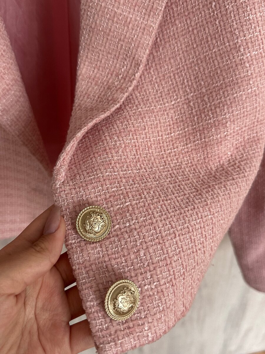 Укороченый твидовый пиджак