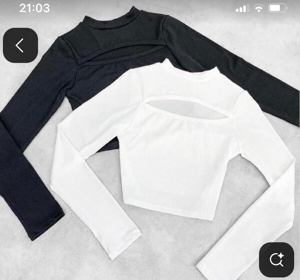 Top manches longues découpé