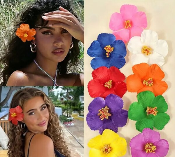 Fleurs Déco Cheveux Exotiques