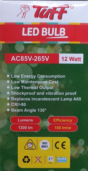 Tuff led bulb 12w
