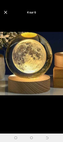 Boule de cristal lumineux 3D