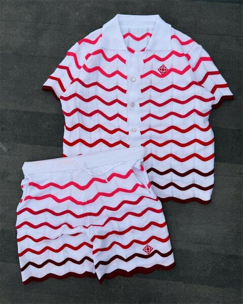 Ensemble été à chevrons