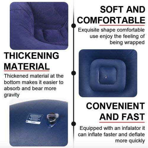 Large Lazy Inflatable Sofa Chairs PVC Lounger Seat Bag