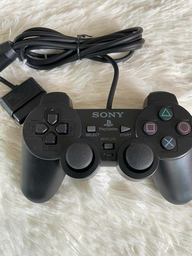 Manette PS2 filaire noir